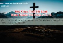 Đức Chúa Trời Tốt Lành – 2/7/2021