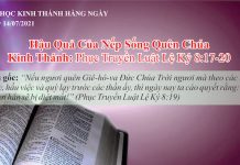 Hậu Quả Của Nếp Sống Quên Chúa – 14/7/2021
