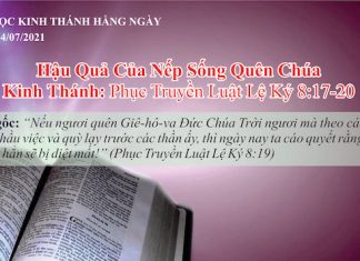 Hậu Quả Của Nếp Sống Quên Chúa – 14/7/2021
