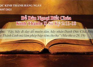 Để Dân Ngoại Biết Chúa – 28/7/2021