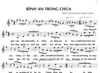 Bài hát: Bình An Trong Chúa