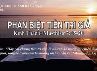 Phân Biệt Tiên Tri Giả – 16/8/2021
