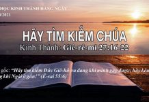 Hãy Tìm Kiếm Chúa – 20/8/2021