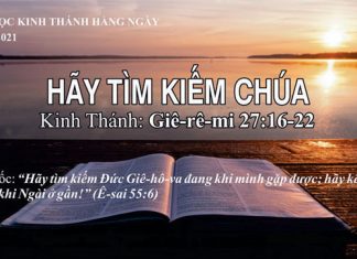 Hãy Tìm Kiếm Chúa – 20/8/2021