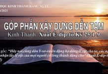 Góp Phần Xây Dựng Đền Tạm – 28/8/2021