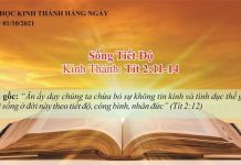 Sống Tiết Độ – 1/10/2021