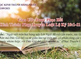 Giao Ước Được Phục Hồi – 13/9/2021