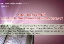 Sống Trong Cam Kết – 14/9/2021