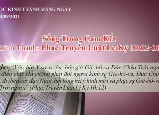 Sống Trong Cam Kết – 14/9/2021