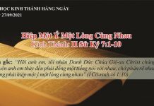 Hiệp Một Ý Một Lòng Cùng Nhau – 27/9/2021