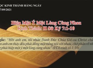 Hiệp Một Ý Một Lòng Cùng Nhau – 27/9/2021