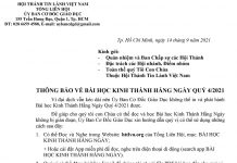 UB.CĐGD – Thông Báo Về Bài Học Kinh Thánh Hằng Ngày Quý 4/2021