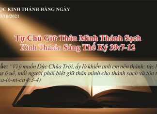 Tự Chủ Giữ Thân Mình Thánh Sạch – 3/10/2021