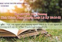 Đại Sứ Tình Yêu Thương – 13/10/2021