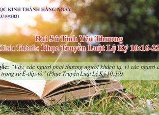Đại Sứ Tình Yêu Thương – 13/10/2021