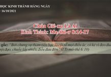 Chúa Giê-xu Là Ai – 16/10/2021