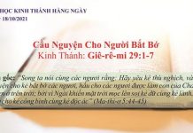Cầu Nguyện Cho Người Bắt Bớ – 18/10/2021