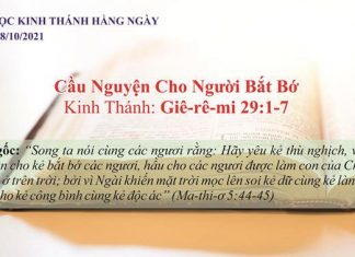 Cầu Nguyện Cho Người Bắt Bớ – 18/10/2021
