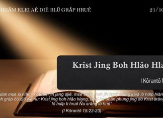 Krist Jing Boh Hlâo Hlang – 21/10/2021