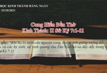 Cung Hiến Đền Thờ – 25/10/2021