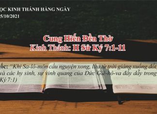 Cung Hiến Đền Thờ – 25/10/2021