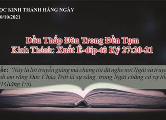 Dầu Thắp Đèn Trong Đền Tạm – 30/10/2021