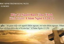 Hãy Là Người Bạn Công Chính – 31/10/2021