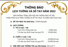 Văn Phòng Tổng Liên Hội: Thông Báo Lịch Tường Và Sổ Tay Năm 2022