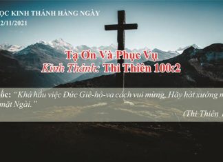 Tạ Ơn Và Phục Vụ – 2/11/2021