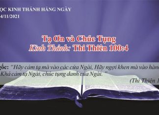 Tạ Ơn và Chúc Tụng – 4/11/2021