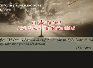 Vì Sao Tạ Ơn? – 5/11/2021