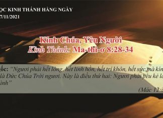 Kính Chúa, Yêu Người – 17/11/2021