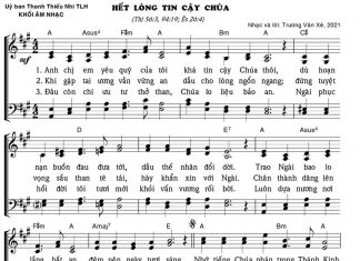 Khối Âm Nhạc: Bài hát HẾT LÒNG TIN CẬY CHÚA