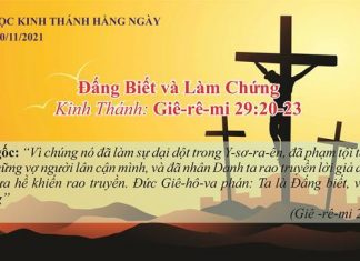 Đấng Biết và Làm Chứng – 20/11/2021