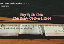Hãy Tạ Ơn Chúa – 25/11/2021