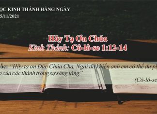 Hãy Tạ Ơn Chúa – 25/11/2021