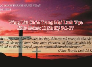Vâng Lời Chúa Trong Mọi Lĩnh Vực – 26/11/2021