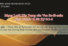 Mạng Lưới Xây Dựng của Vua Sa-lô-môn – 27/11/2021