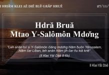 Hdră Bruă Mtao Y‑Salômôn Mdơ̆ng – 27/11/2021