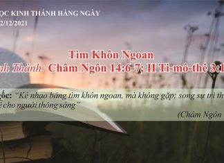 Tìm Khôn Ngoan – 12/12/2021