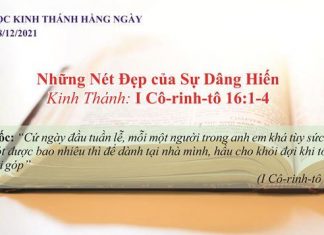 Những Nét Đẹp Của Sự Dâng Hiến – 18/12/2021