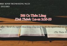 Bài Ca Thỏa Lòng – 25/12/2021
