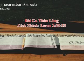 Bài Ca Thỏa Lòng – 25/12/2021