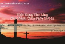 Thận Trọng Tấm Lòng – 26/12/2021