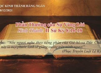 Phần Thưởng của Sự Vâng Lời – 28/12/2021