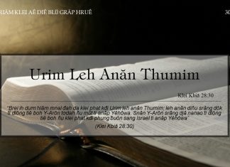 Urim Leh Anăn Thumim – 30/12/2021