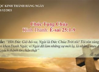 Chúc Tụng Chúa – 31/12/2021