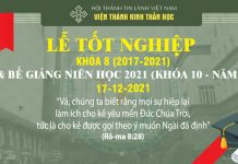 Viện Thánh Kinh Thần Học: Thông Báo Truyền Hình Trực Tuyến Chương Trình Lễ Tốt Nghiệp Khóa 8 và Bế Giảng Niên Học 2021 – Khóa 10 (Năm I)