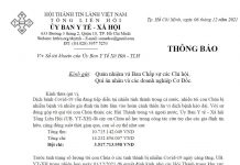 UBYTXH Thông Báo V/v Số Tài Khoản Của Uỷ Ban Y Tế Xã Hội TLH