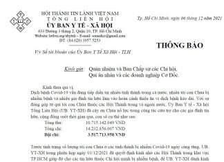 UBYTXH Thông Báo V/v Số Tài Khoản Của Uỷ Ban Y Tế Xã Hội TLH
